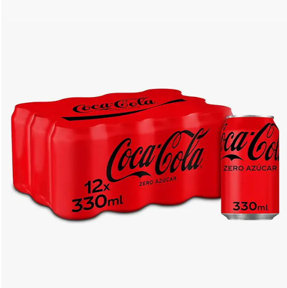 Coca-Cola Zero Azúcar, Refresco de Cola sin Azúcar, sin Calorías