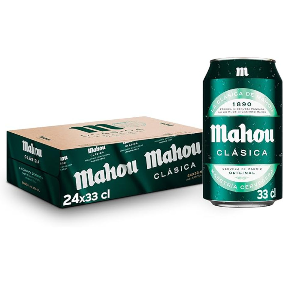 Mahou Clásica, Cerveza Dorada Lager, Auténtica Cerveza Mahou Con Sabor Suave