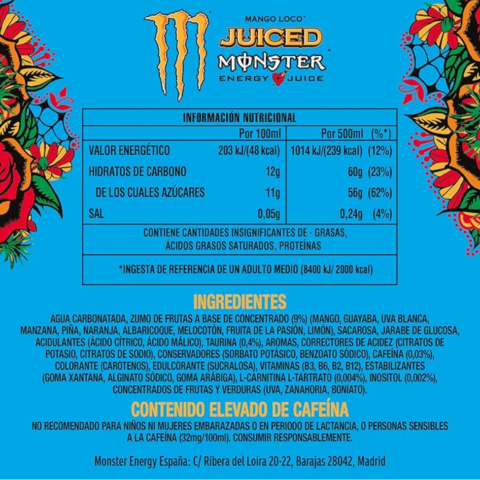 Monster Mango Loco, Bebida Energética 500ml